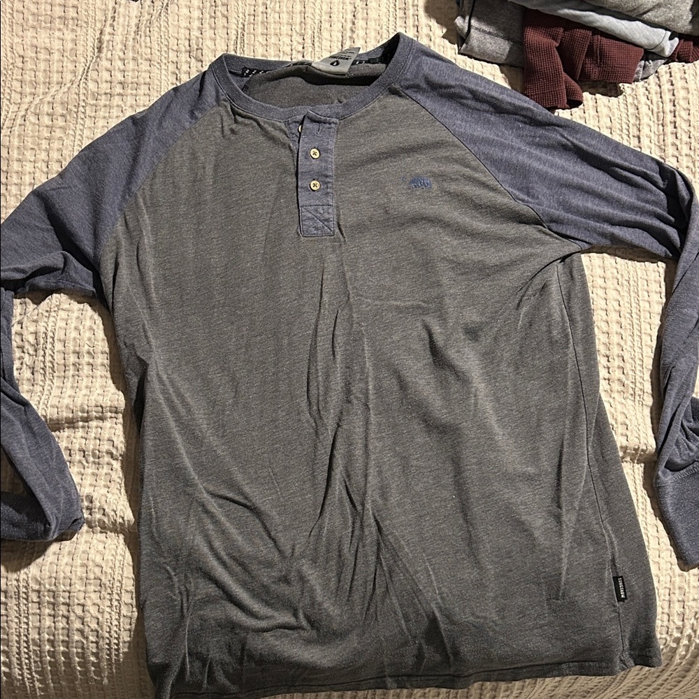Men's Gongshow Hockey Gray Henley Shirt - Picture 1 of 3